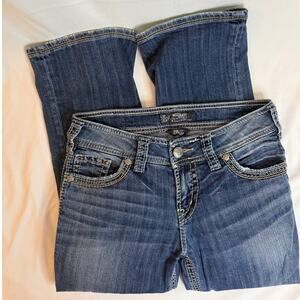 Silver Jeans Dark Wash Suki Mid-Rise Bootcut Jeans Women’s Size W26/L33